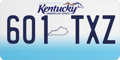 KY license plate 601TXZ