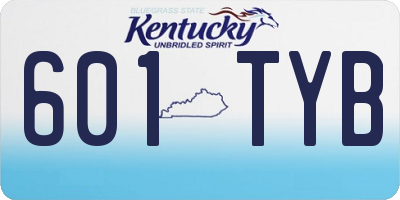 KY license plate 601TYB