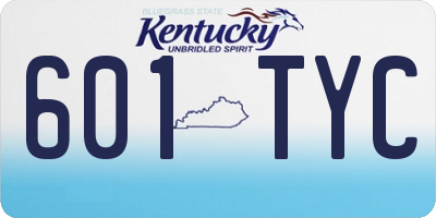 KY license plate 601TYC