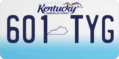 KY license plate 601TYG
