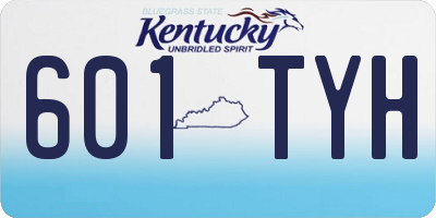 KY license plate 601TYH
