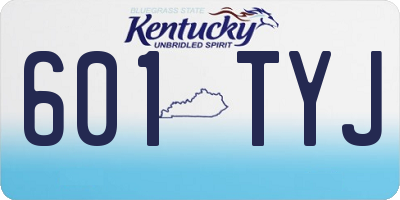 KY license plate 601TYJ