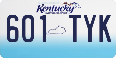 KY license plate 601TYK