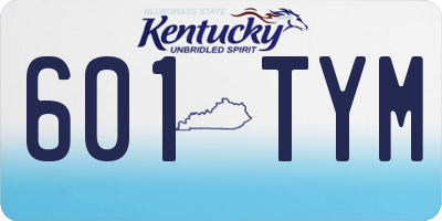 KY license plate 601TYM