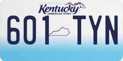 KY license plate 601TYN