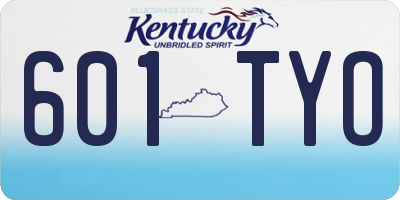 KY license plate 601TYO