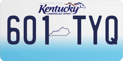 KY license plate 601TYQ