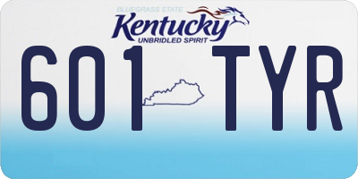 KY license plate 601TYR
