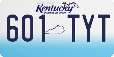 KY license plate 601TYT