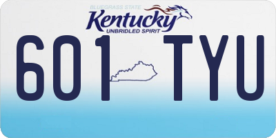 KY license plate 601TYU