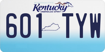 KY license plate 601TYW