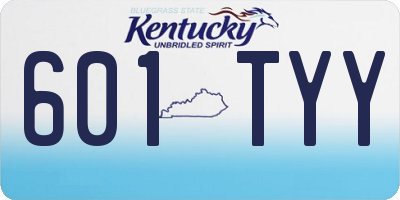 KY license plate 601TYY