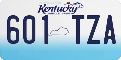 KY license plate 601TZA