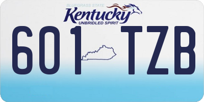 KY license plate 601TZB