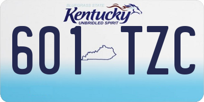 KY license plate 601TZC