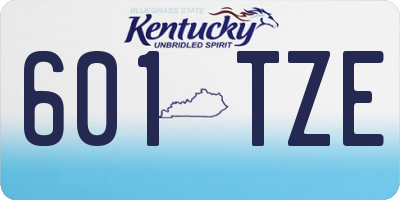 KY license plate 601TZE