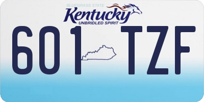 KY license plate 601TZF
