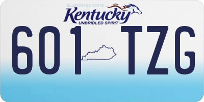 KY license plate 601TZG