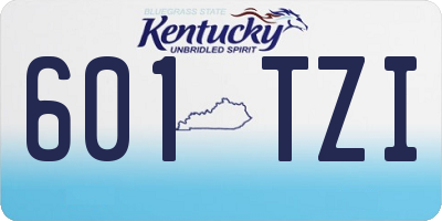 KY license plate 601TZI