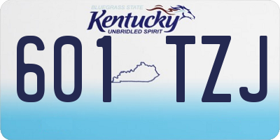 KY license plate 601TZJ