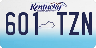 KY license plate 601TZN