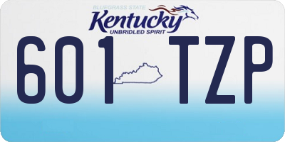 KY license plate 601TZP