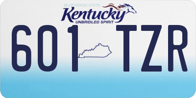 KY license plate 601TZR