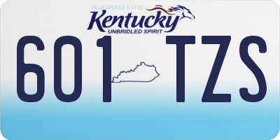 KY license plate 601TZS