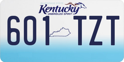 KY license plate 601TZT