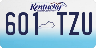 KY license plate 601TZU