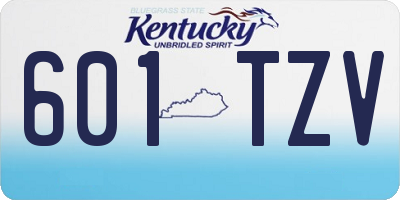 KY license plate 601TZV