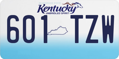 KY license plate 601TZW