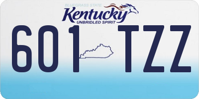 KY license plate 601TZZ