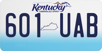 KY license plate 601UAB