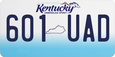 KY license plate 601UAD