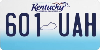 KY license plate 601UAH