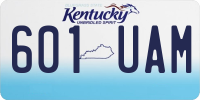 KY license plate 601UAM