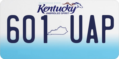 KY license plate 601UAP
