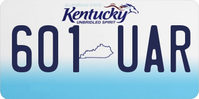 KY license plate 601UAR