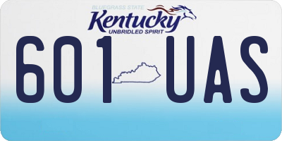 KY license plate 601UAS