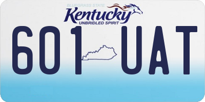 KY license plate 601UAT
