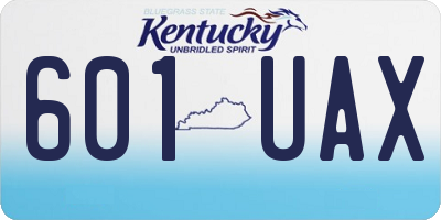KY license plate 601UAX