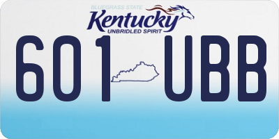 KY license plate 601UBB
