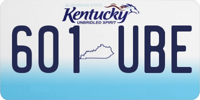 KY license plate 601UBE