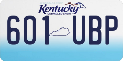 KY license plate 601UBP