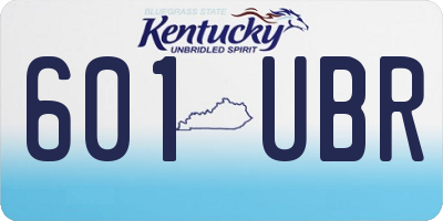 KY license plate 601UBR