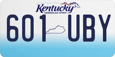 KY license plate 601UBY