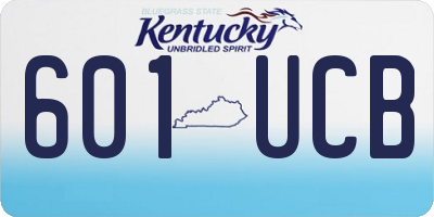 KY license plate 601UCB