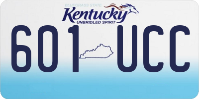 KY license plate 601UCC