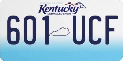 KY license plate 601UCF